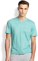 Thumbnail for your product : Michael Kors Heathered V-Neck Linen & Cotton Tee