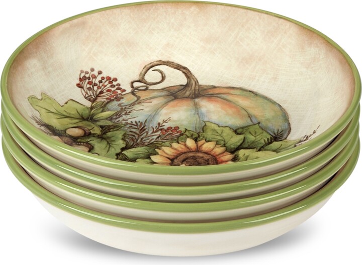 Certified International Autumn Breeze Soup Bowls, Set of 4