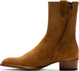 Thumbnail for your product : Saint Laurent Brown Suede Wyatt Cowboy Boots