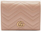 Thumbnail for your product : Gucci GG Marmont Bi-fold Quilted-leather Cardholder - Nude