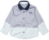 Thumbnail for your product : HUGO BOSS Two-tone cotton shirt 6 months-3 years Licht blue dark blue