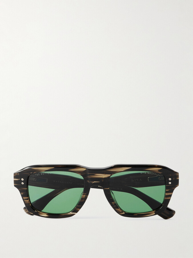 Dita Magnaleapr D-Frame Tortoiseshell Acetate Sunglasses
