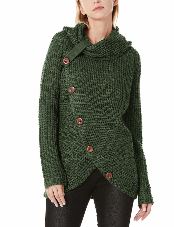 olive green cowl neck sweater