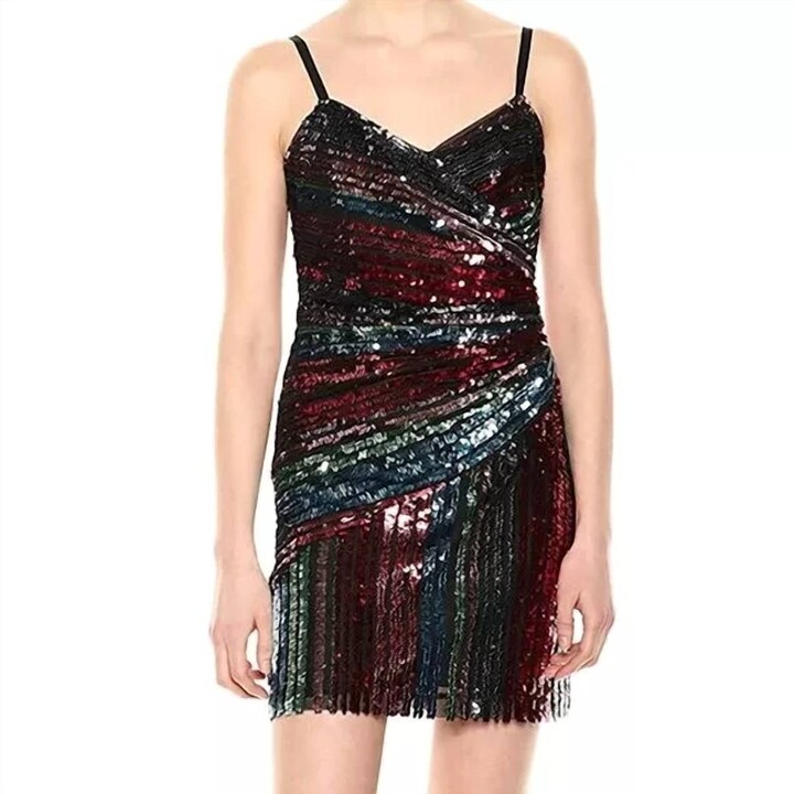 Emmaline Asymmetric Dress In Confetti