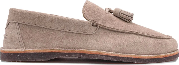 Brunello Cucinelli Tassel-Detail Suede Loafers