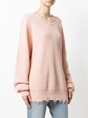 Unravel Project Distressed Ribbed Jumper