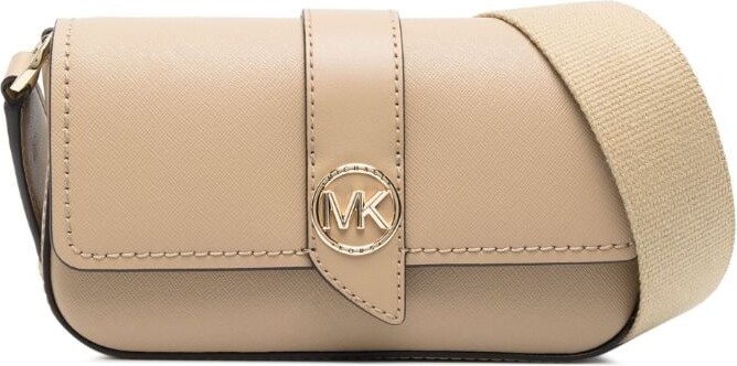 Michael Michael Kors mini Greenwich leather crossbody bag, Neutrals