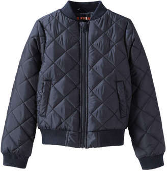 Joe Fresh Kid Girls’ Quilted Bomber Jacket, JF Midnight Blue (Size S)