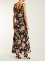Thumbnail for your product : Erdem Orabella Dutch Petal Print Silk Voile Dress - Womens - Black Pink