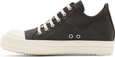 Thumbnail for your product : Rick Owens Black & White Low-Top Denim Sneakers