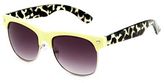 Thumbnail for your product : Charlotte Russe Tortoise Trim Pastel Half-Frame Shades