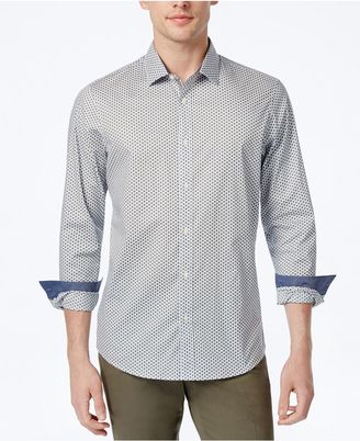 Michael Kors Men's Tailored-Fit Diamond-Pattern Shirt