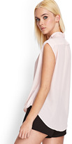 Thumbnail for your product : Forever 21 Crossed Front Sleeveless Blouse