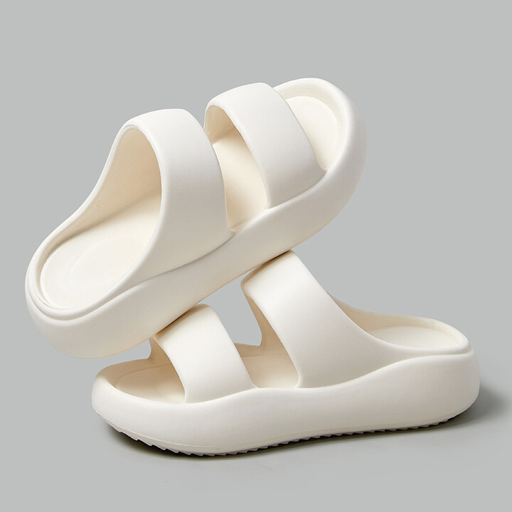 rimocy New Thick Bottom Cloud Slippers Women Comfort Soft Sole Eva Platform Sandals Woman Summer Double Strap Non Slip Beach Slippers