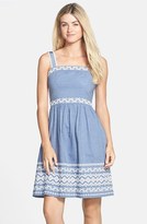 Thumbnail for your product : Jessica Simpson Embroidered Chambray Sundress