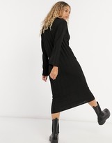 Thumbnail for your product : Free People Aster midi tee dress in black