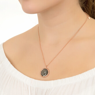 LATELITA - Roman Coin Ancient Pendant Necklace Rose Gold