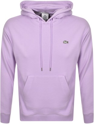 Lacoste Live Logo Pullover Hoodie Purple