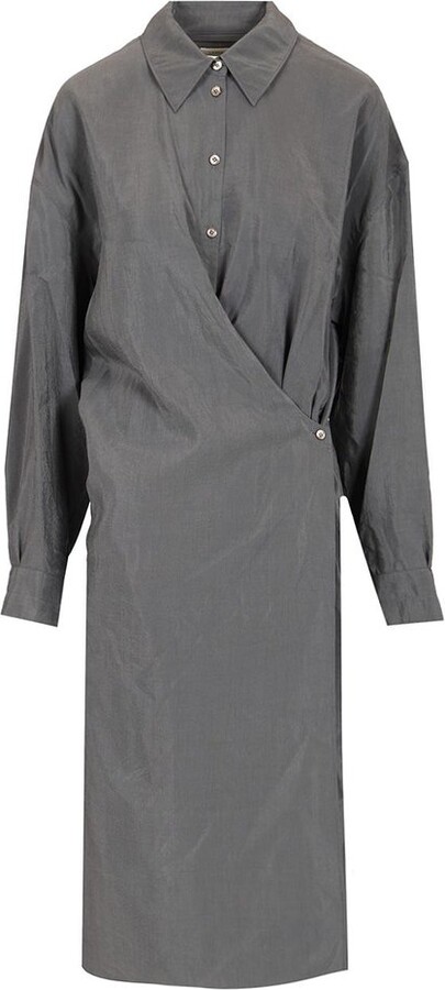 Lemaire Straight Collar Twisted Dress