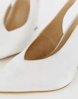 Thumbnail for your product : Be Mine Bridal Noori ivory satin sling back heeled shoes