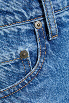 Thumbnail for your product : Nobody Denim Skylar frayed cropped high-rise wide-leg jeans