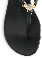 Thumbnail for your product : Giuseppe Zanotti Jeweled Leather Thong Sandals