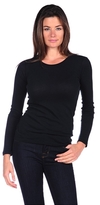 Thumbnail for your product : Majestic Long Sleeve Cotton/Cashmere Crewneck