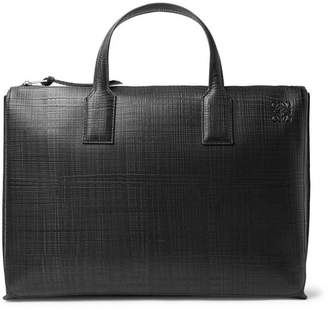 Loewe Embossed Leather Briefcase - Black
