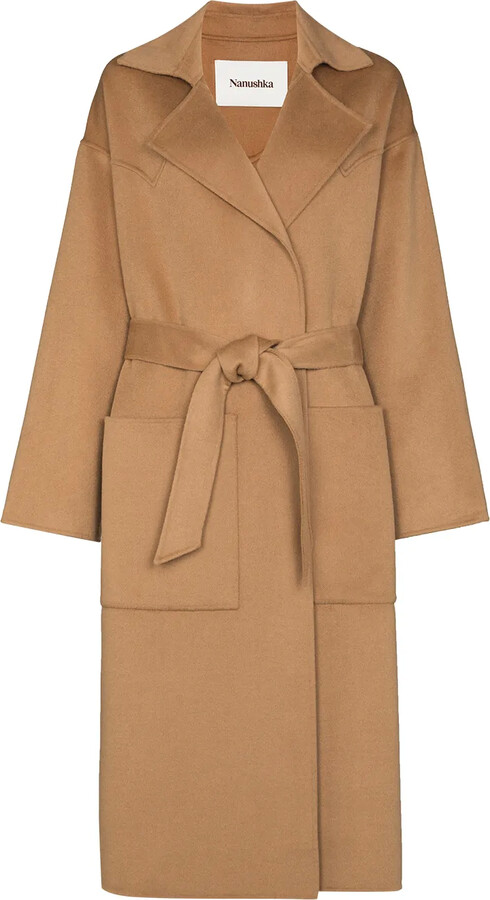 Nanushka Alamo belted midi coat