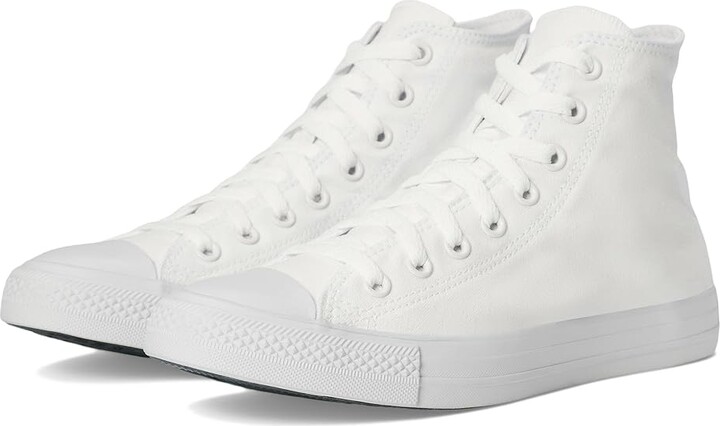 Converse Chuck Taylor All Star High-Top Sneaker Classic Shoes White Monochrome : Men's 10.5 - Women's 12.5 Medium Canvas
