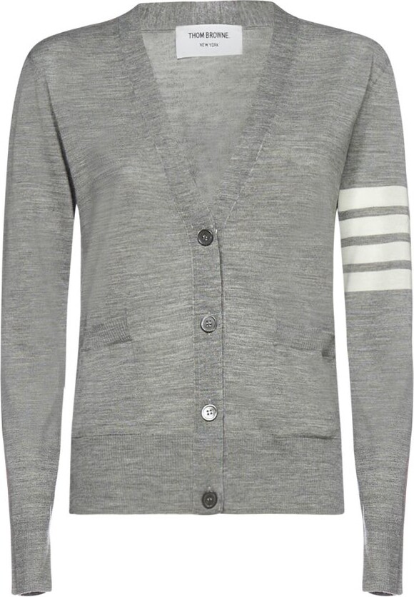 Thom Browne 4 Bar V-Neck Cardigan