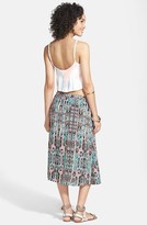 Thumbnail for your product : Hip Front Slit Geometric Print Midi Skirt (Juniors)