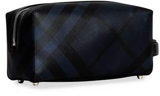 Burberry check and leather pouch