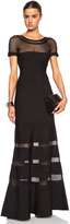 Thumbnail for your product : Herve Leger Gweneth Bandage & Mesh Maxi Dress
