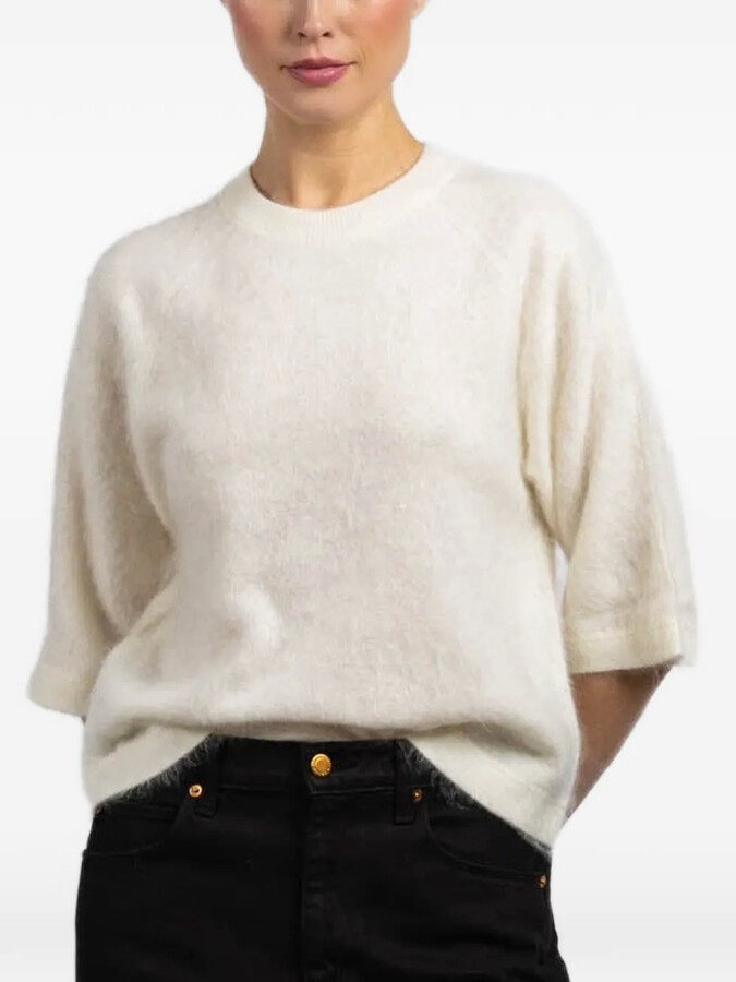 Autumn Cashmere Short-Sleeve Sweater