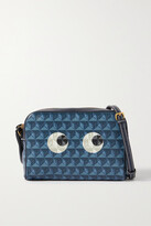 Thumbnail for your product : Anya Hindmarch I Am A Plastic Bag Eyes Recycled Coated-canvas And Leather Shoulder Bag - Blue