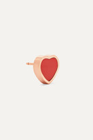 Thumbnail for your product : Chopard Happy Hearts 18-karat Rose Gold And Red Stone Earrings