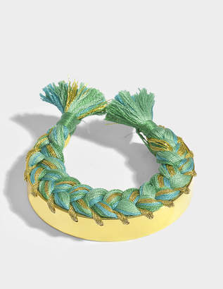 Aurélie Bidermann Copacabana Bracelet in Emerald Green 18K Gold-Plated Brass