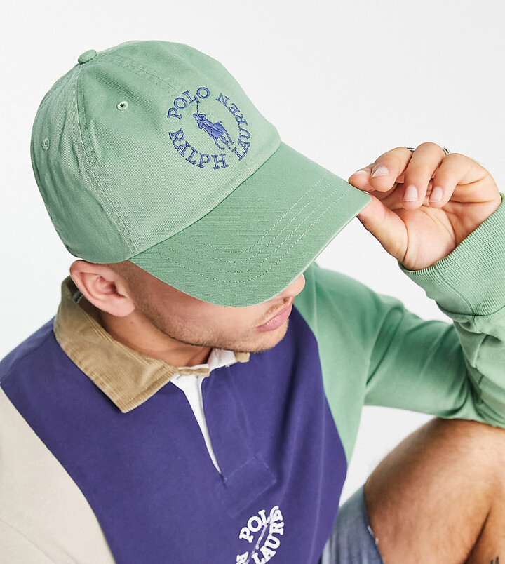 Polo Ralph Lauren x ASOS Exclusive collab cap in green with circle logo -  ShopStyle Hats