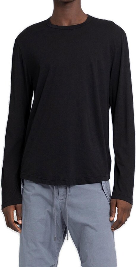 James Perse Shirttail Hem Crewneck T-Shirt