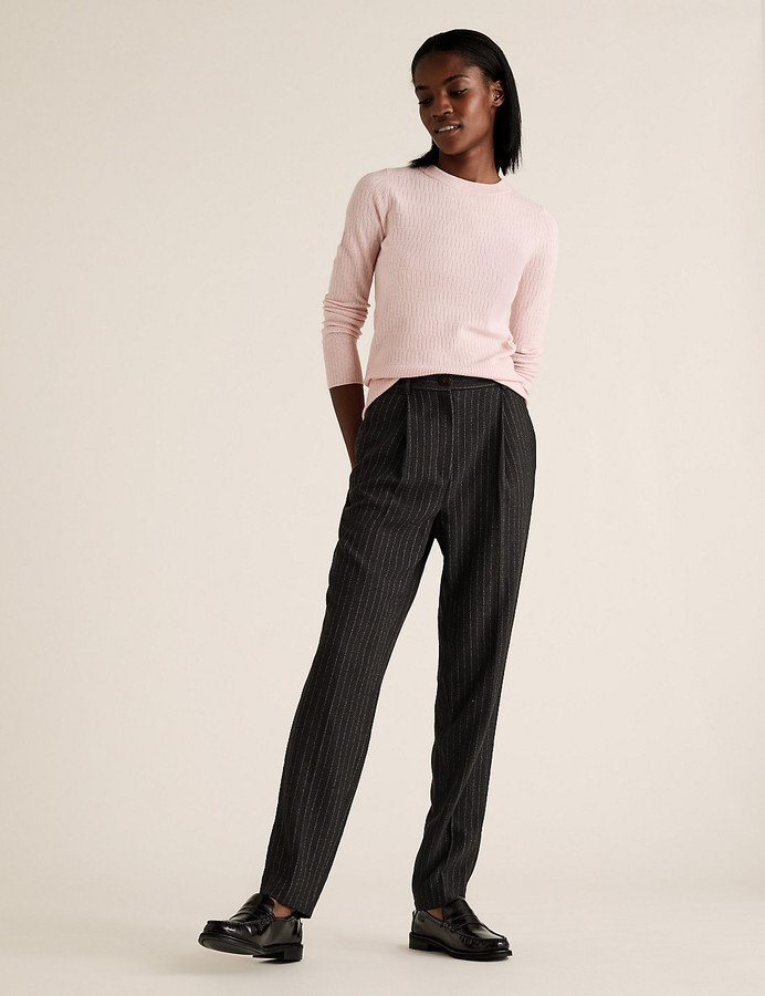 tapered ankle grazer trousers