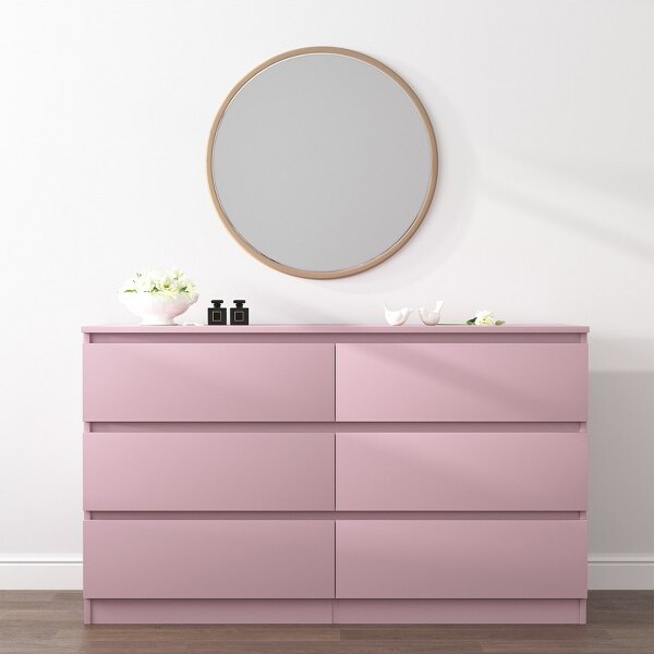 CIPACHOModernPink6-DrawerDresser-Multi-RoomStorageSolution