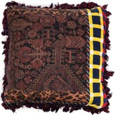 Thumbnail for your product : Pierre Louis Mascia Vintage-floral Check-print cushion
