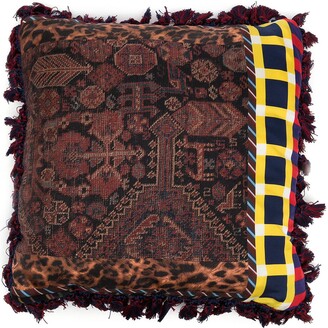 Pierre Louis Mascia Vintage-floral Check-print cushion