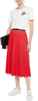 Thumbnail for your product : Maje Pleated Crepe De Chine Midi Skirt