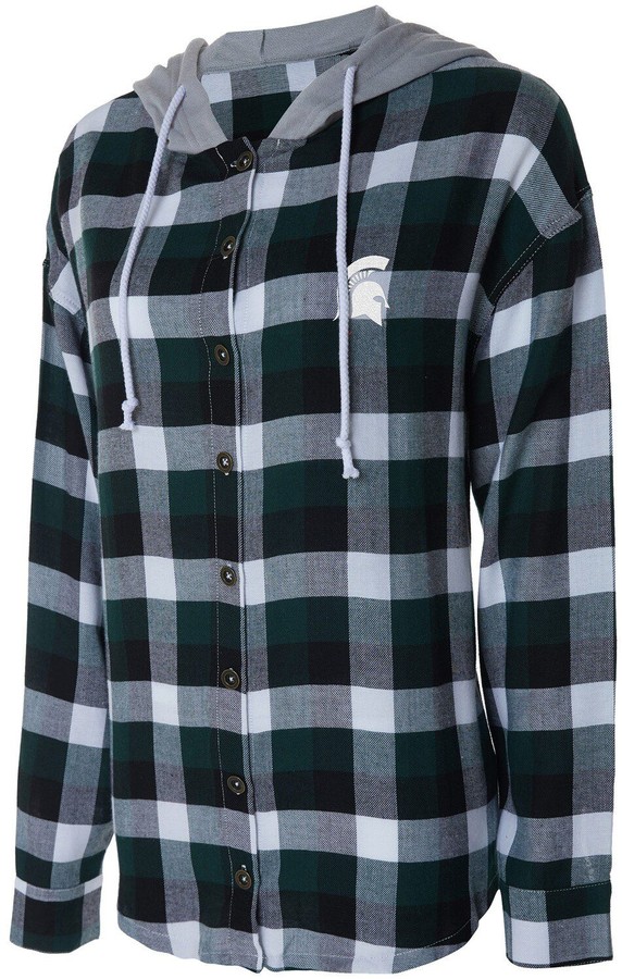 plaid zip up hoodie womens