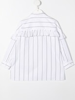 Thumbnail for your product : BRUNELLO CUCINELLI KIDS Striped Ruffle Shirt