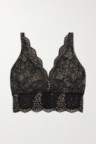 Thumbnail for your product : Hanro Lilova Scalloped Stretch-lace Soft Cup Bra - Black