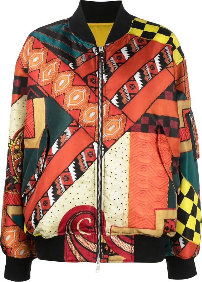 ブルゾン ETRO FW22 PATCHWORK BOMBER JACKET (13104_95528000) Etro Patchwork Bomber Jacket - ShopStyle