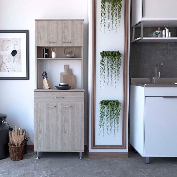 FM Furniture Bay Area Pantry, Two Door One Drawer, Four